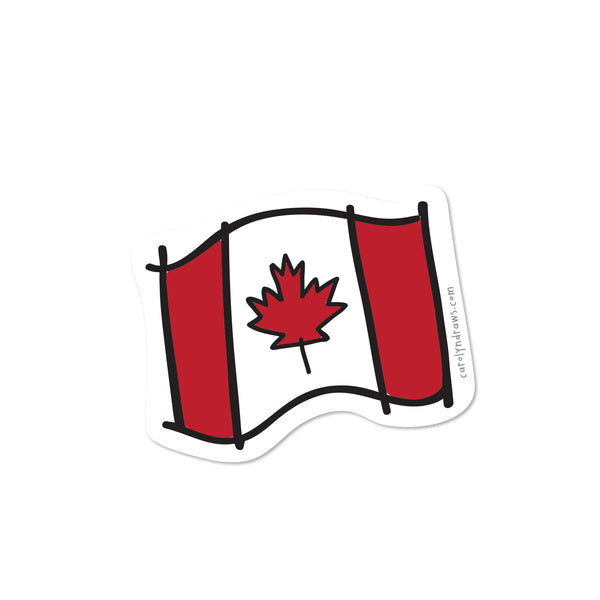 WS Canada Flag Vinyl Sticker