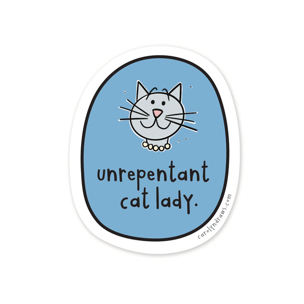 WS Unrepentant Cat Lady Vinyl Sticker