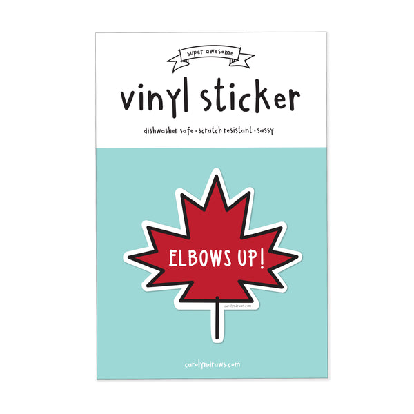 WS Elbows Up vinyl sticker