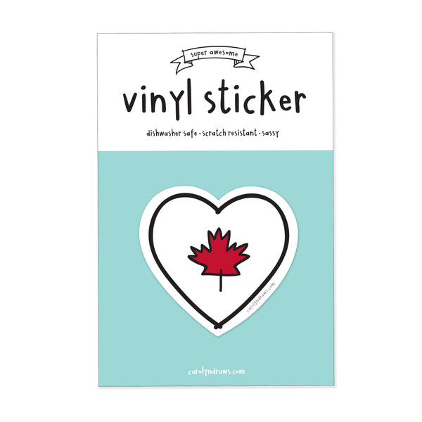 WS Canada Heart vinyl sticker