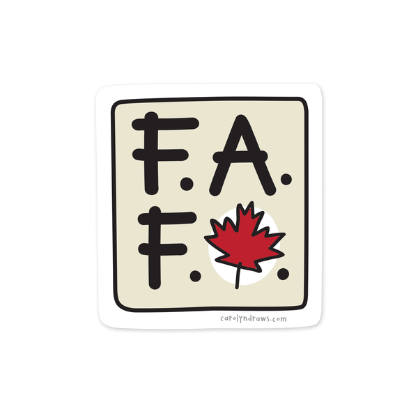 WS FAFO Canada vinyl sticker