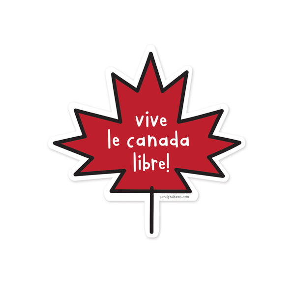 WS Vive le Canada Libre vinyl sticker