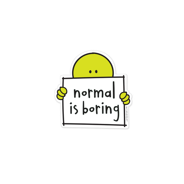 WS Normal Is Boring Vinyl Sticker