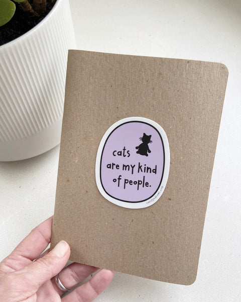 WS Cats Are My Kind of People Vinyl Sticker