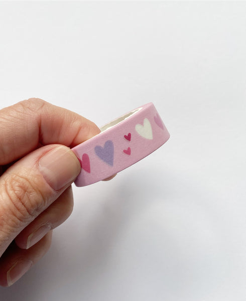 Pink Hearts Washi Tape