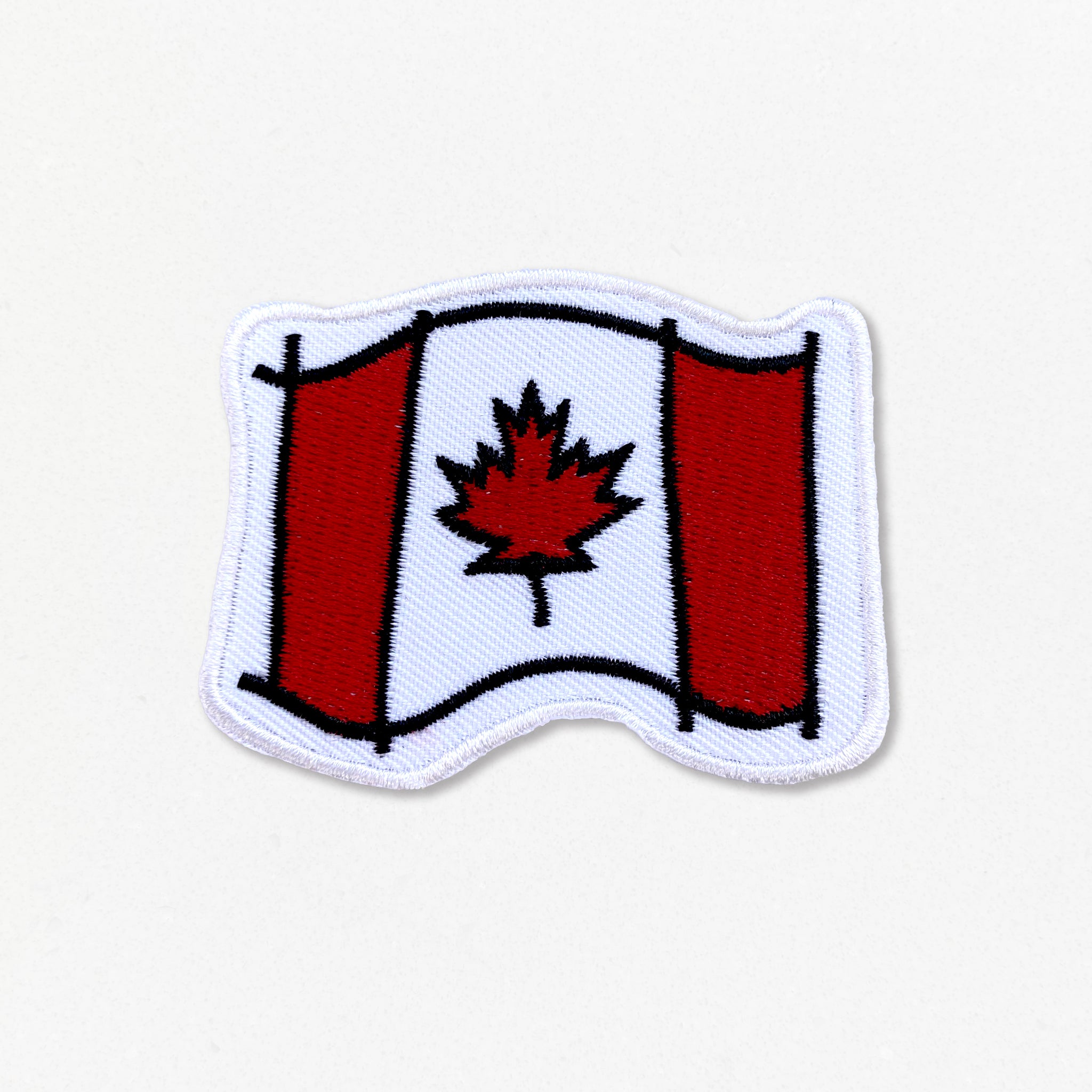 Canadian Flag Embroidered Patch – Maple Leaf – Iron-On, Sew-On, Or Hook & Loop – Family Adventures