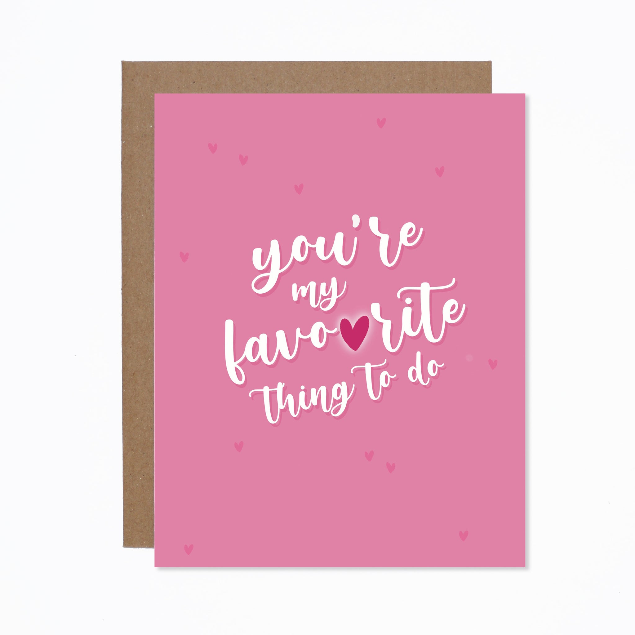 You're My Favourite Thing To Do Valentine's Day card – carolyndraws