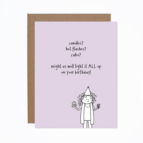 Hot Flashes Birthday card