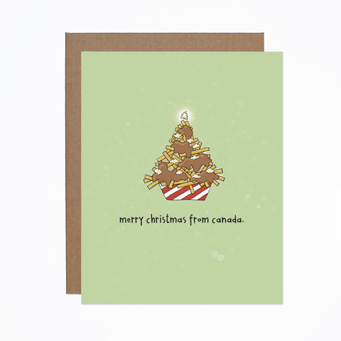 Poutine Christmas card from Canada