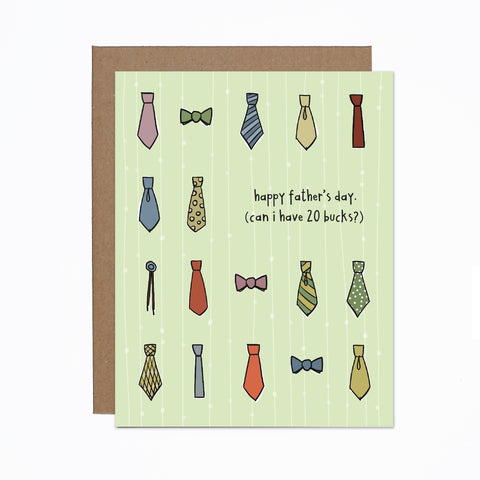 WS Father's Day (20 bucks) card (bundle of 6 cards)