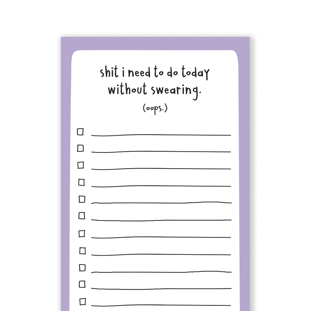 To Do Without Swearing Notepad