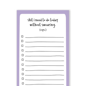 To Do Without Swearing Notepad