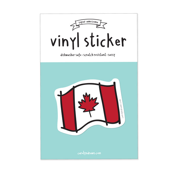 WS Canada Flag Vinyl Sticker