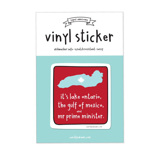 WS It's Lake Ontario vinyl sticker