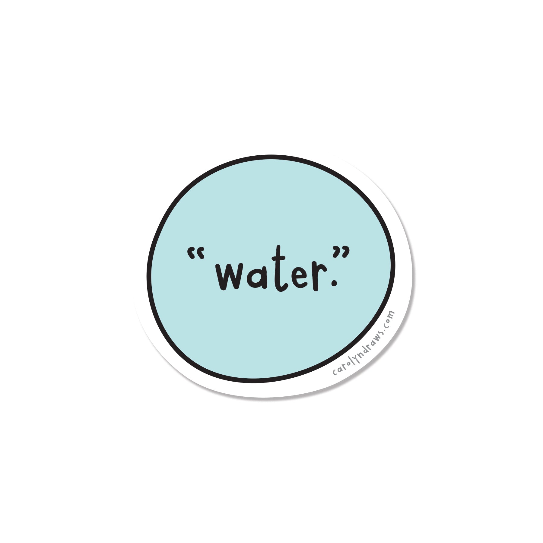 "Water" Vinyl Sticker