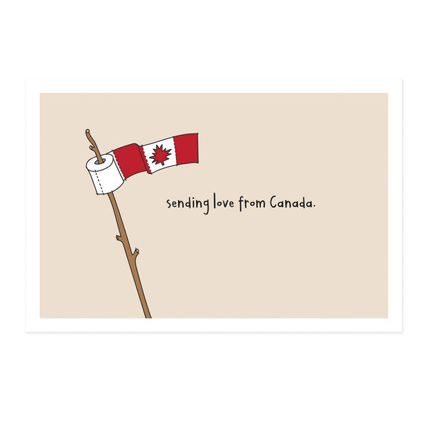 Set of 5 Sending Love From Canada Social Distancing Postcards