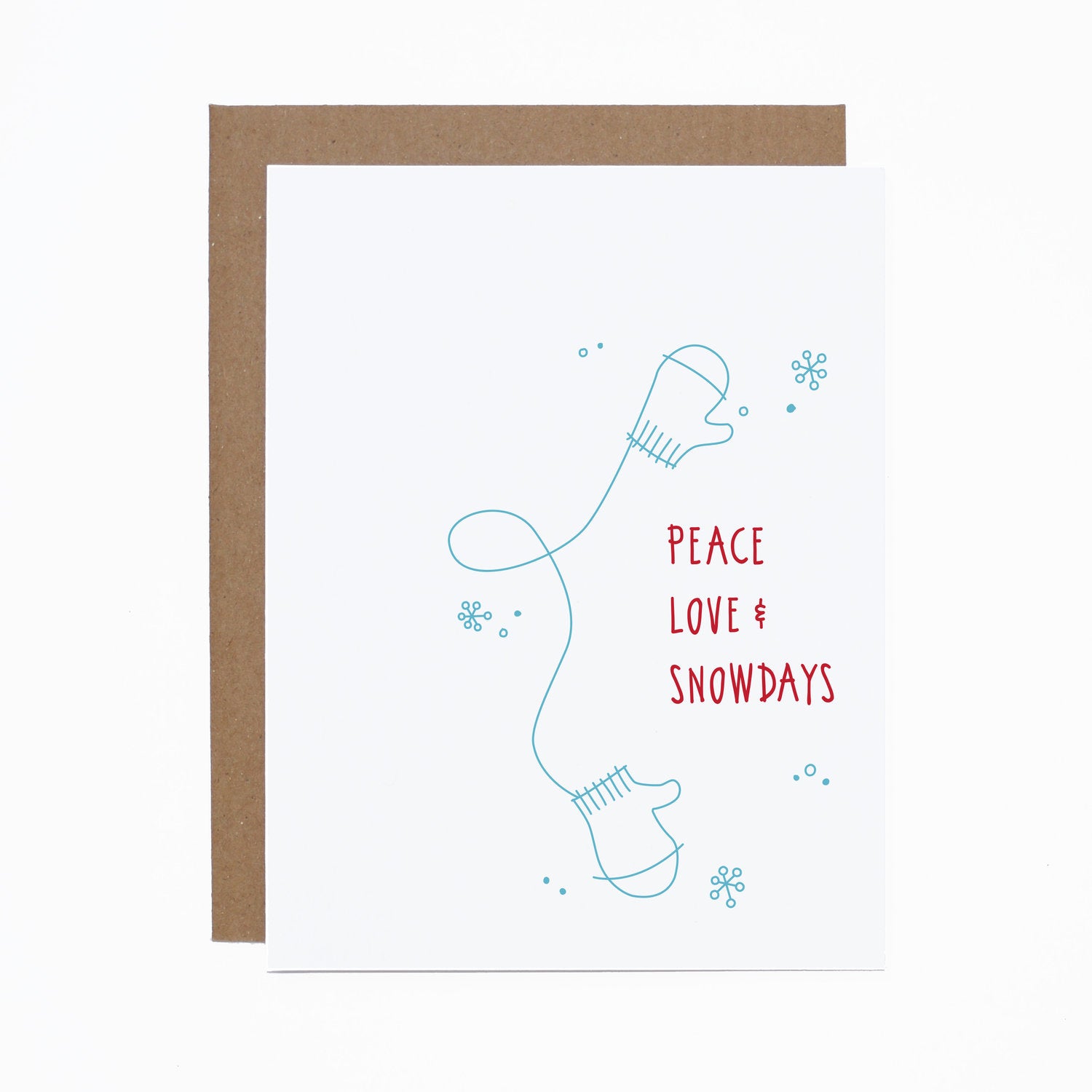 WS Peace, Love and Snowdays Christmas card (bundle of 6)