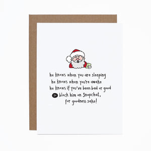 Santa Snapchat Christmas card