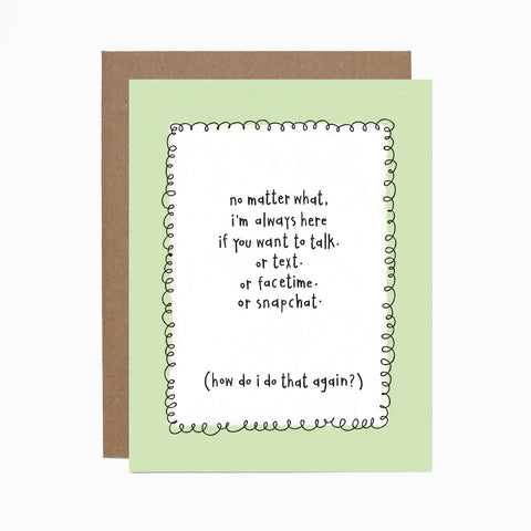 WS Snapchat I'm Here For You card (bundle of 6)