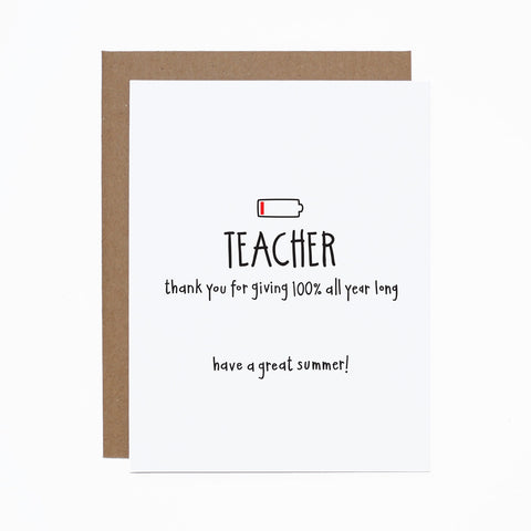 WS Teacher Thank You card (bundle of 6)
