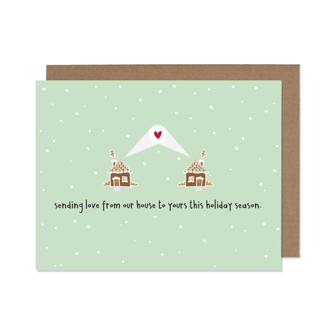 Sending Love Gingerbread Houses card