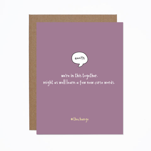 Menopause Swear Words card