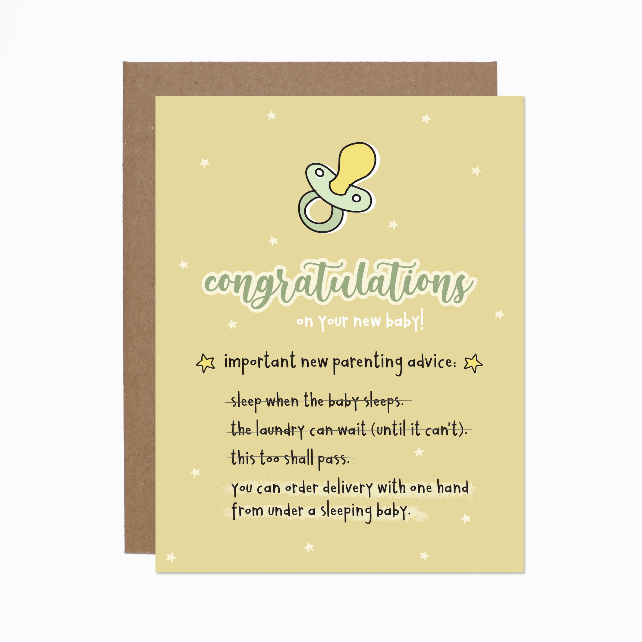 WS New Baby Advice card (bundle of 6)