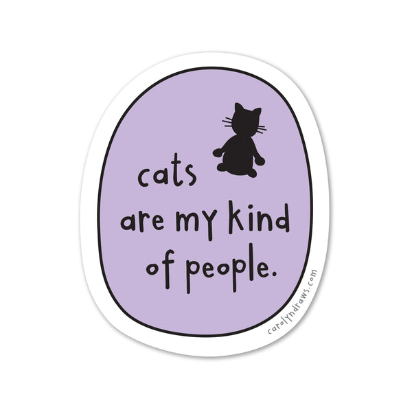 WS Cats Are My Kind of People Vinyl Sticker