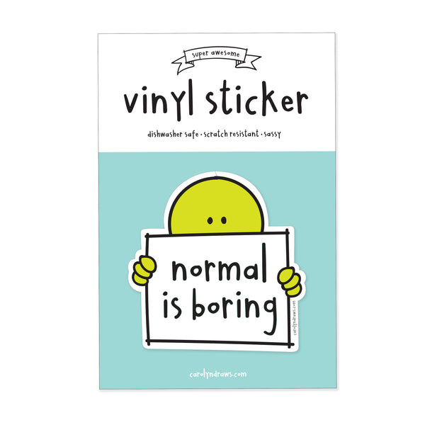 WS Normal Is Boring Vinyl Sticker