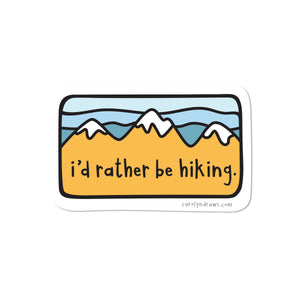 WS I'd Rather Be Hiking Vinyl Sticker