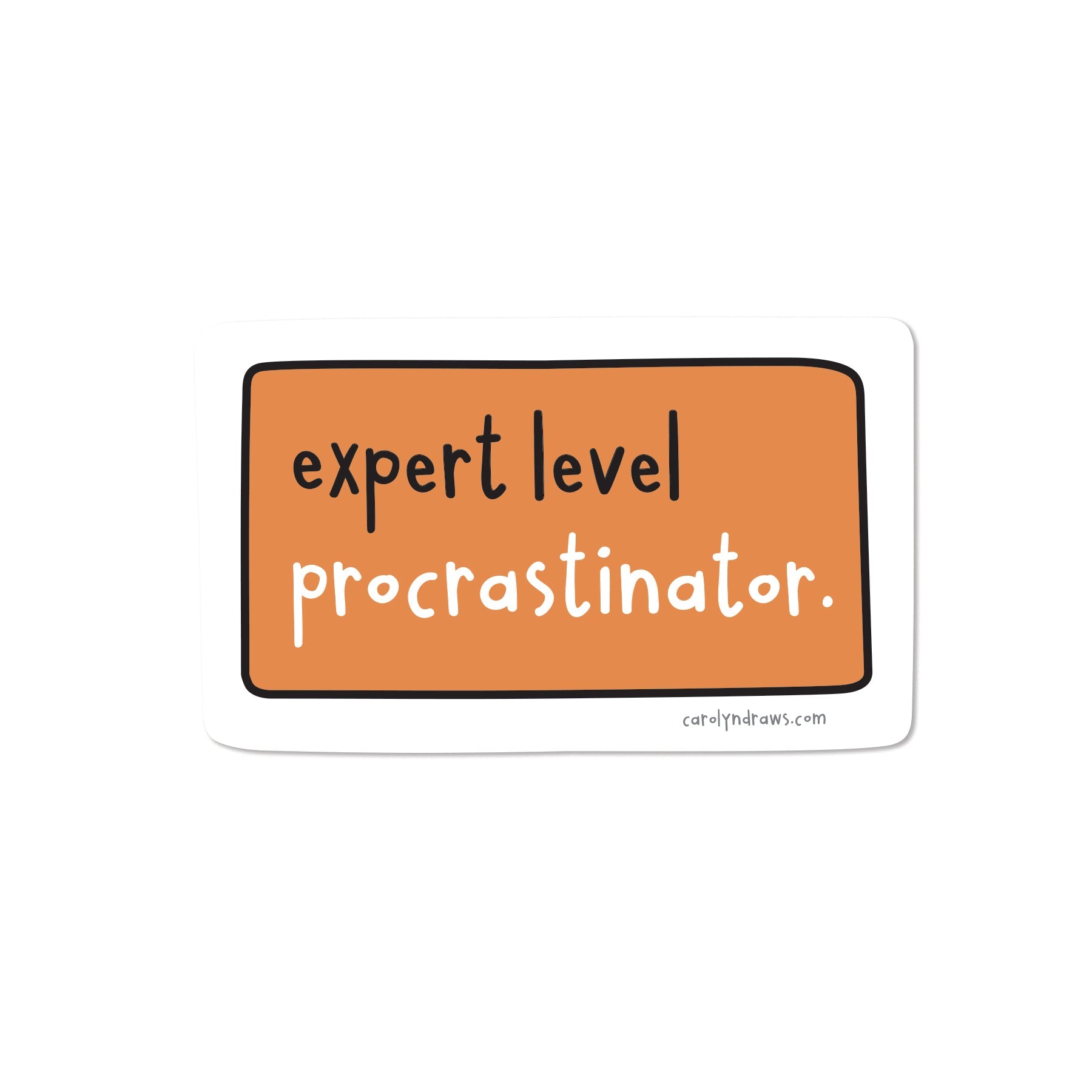 WS Expert Procrastinator Vinyl Sticker