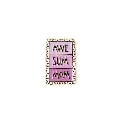 WS Awesome Mom enamel pin