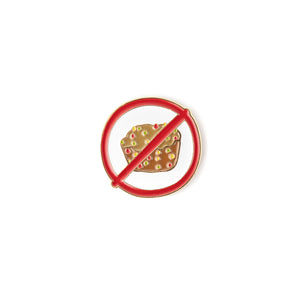 No Fruitcake enamel pin