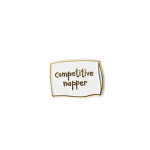 Competitive Napper enamel pin