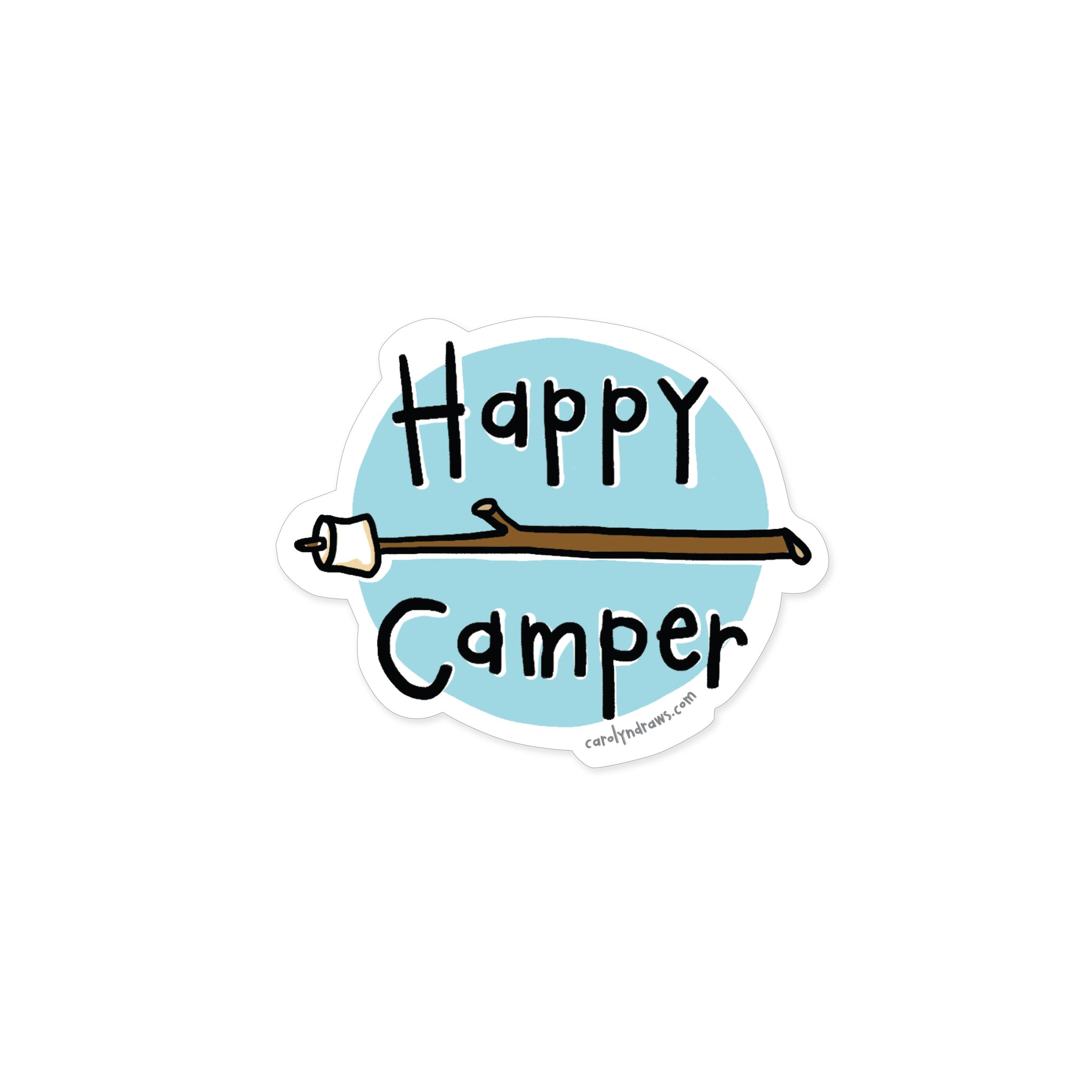 WS Happy Camper Vinyl Sticker
