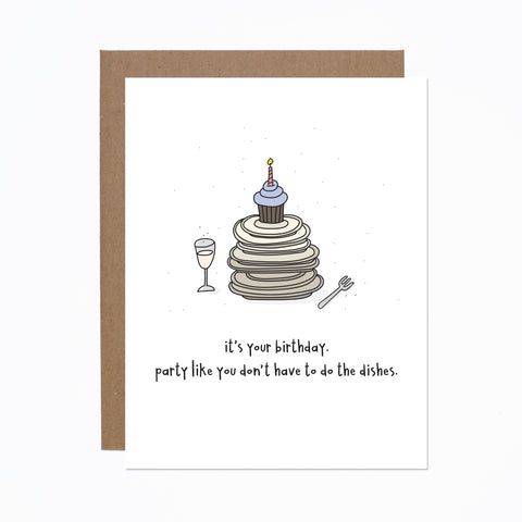 Birthday (dishes) card