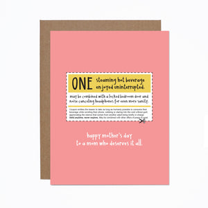 WS Mother's Day (coupon) card (bundle of 6 cards)