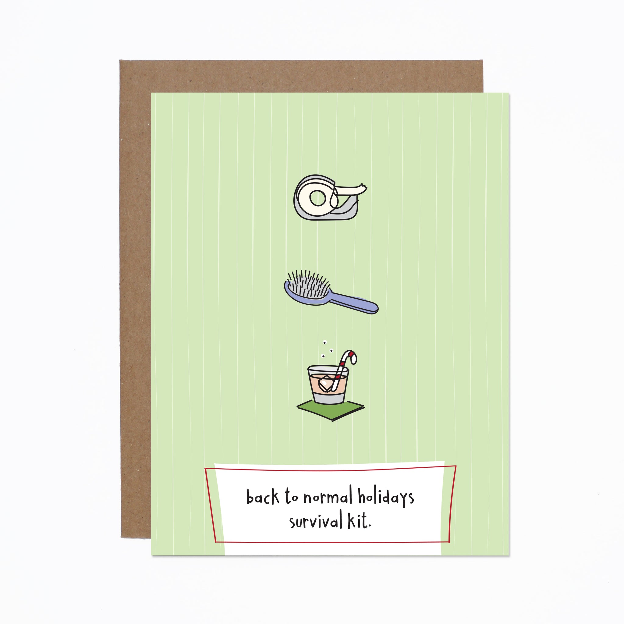 Normal Holidays Survival Kit card