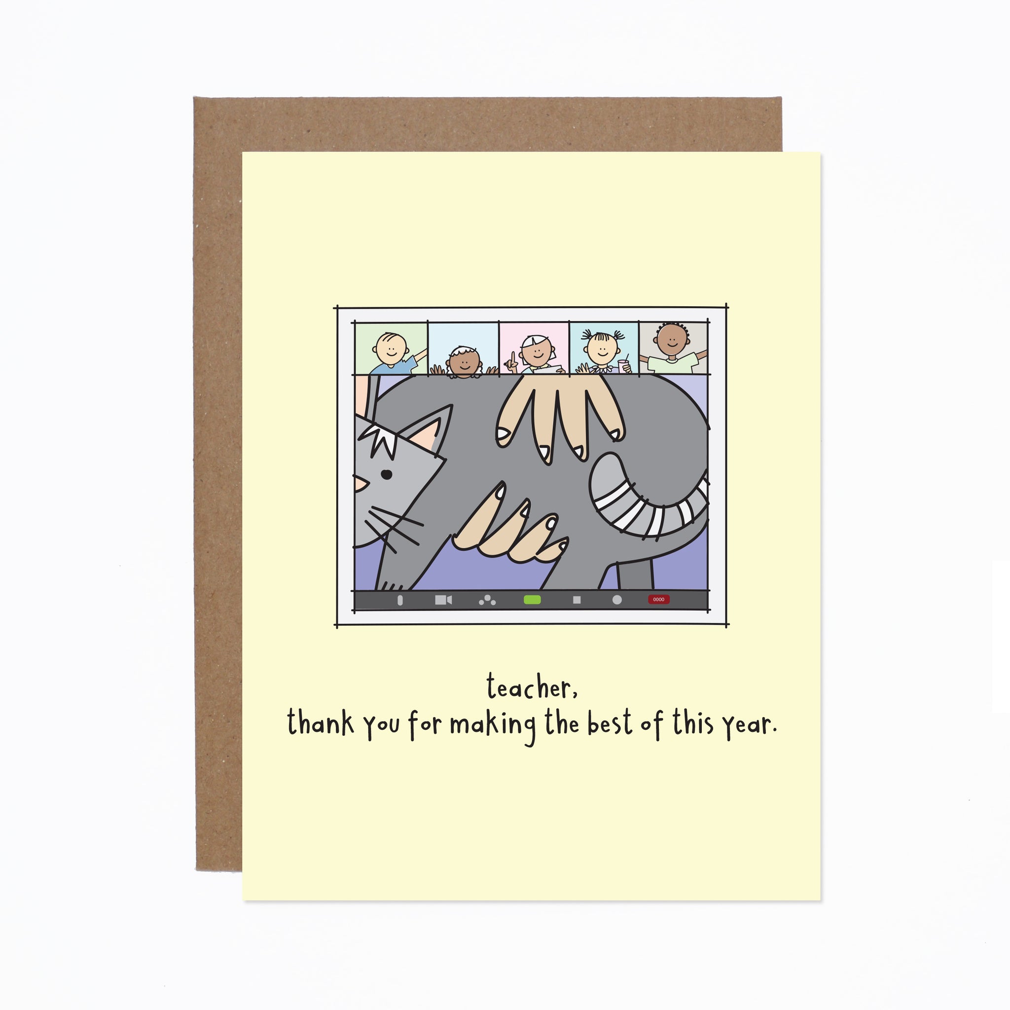 Teacher Thank You (zoom class) card