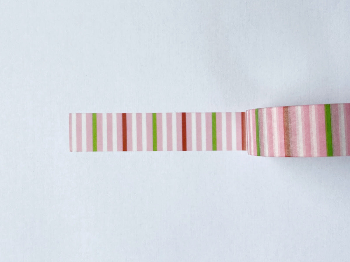 Pink Stripes Christmas + Holiday Washi Tape