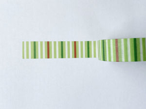 Green Stripes Christmas + Holiday Washi Tape