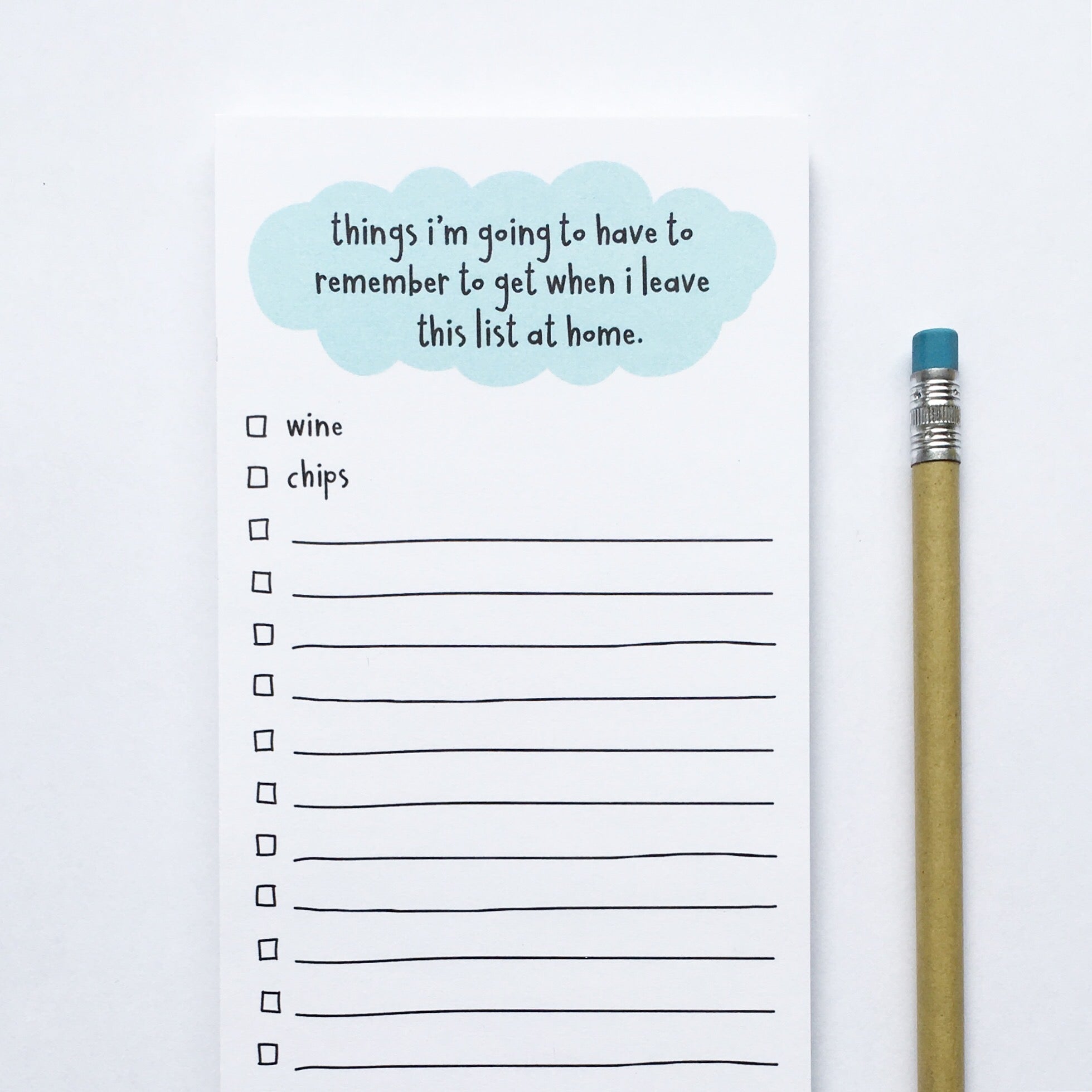 Funny Grocery List Notepad